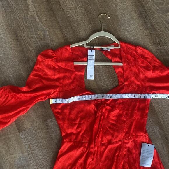 NWT Anthropologie Naplan Sea Road MIDI Red Dress Size M - Picture 9 of 10